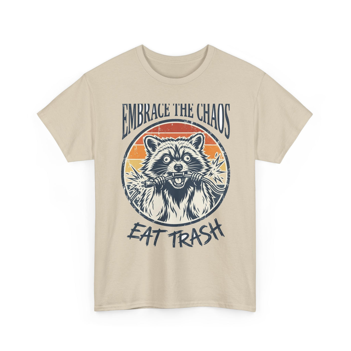 Live Fast Eat Trash Retro Raccoon Tee