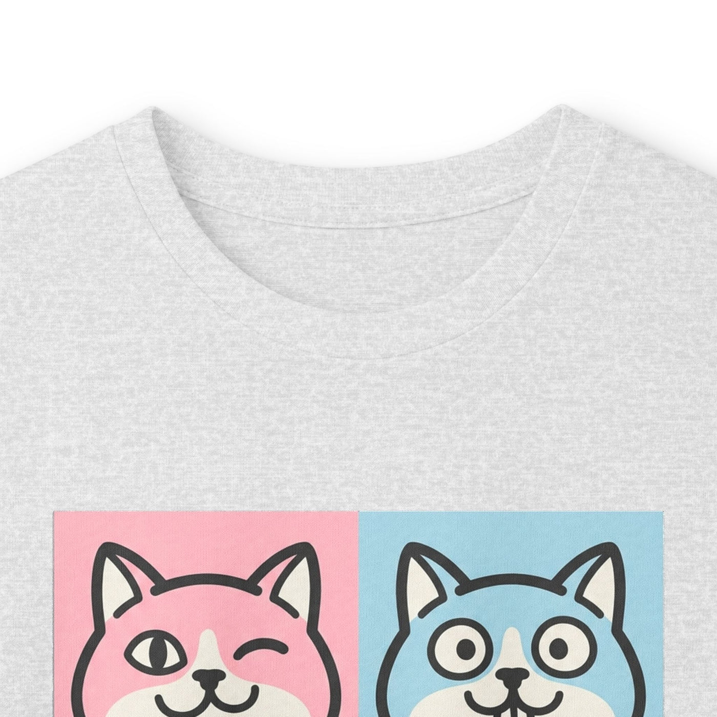 Pastel Pop Art Kitten Grid Long Sleeve