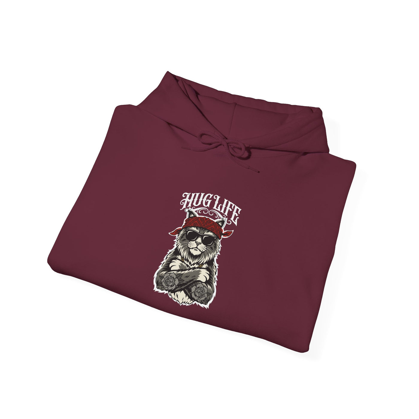 Hug Life Hardcore Bandana Feline Hoodie