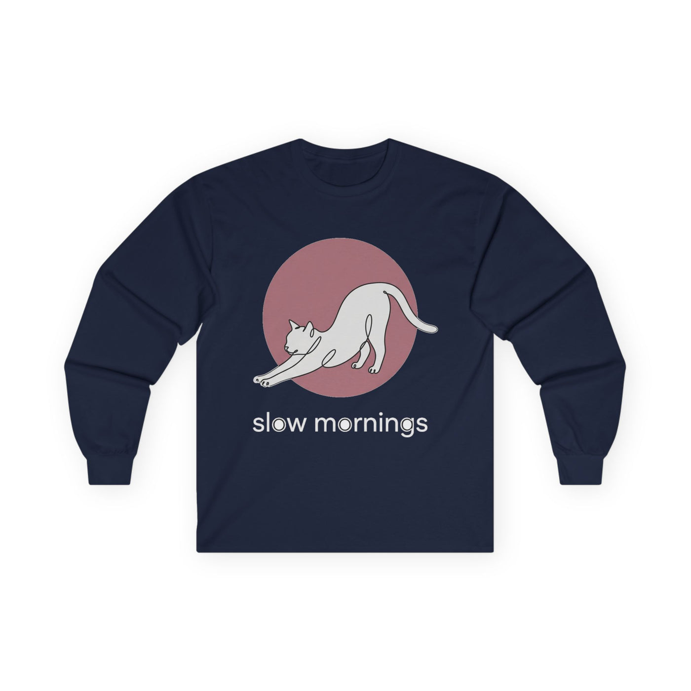 Minimalist Single-Line Stretching Cat Long Sleeve