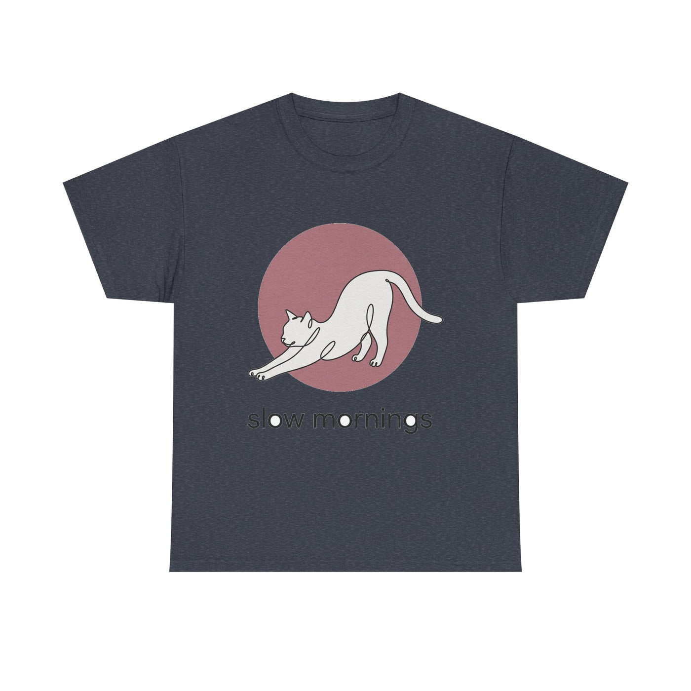 Slow Mornings Minimalist Cat T-Shirt