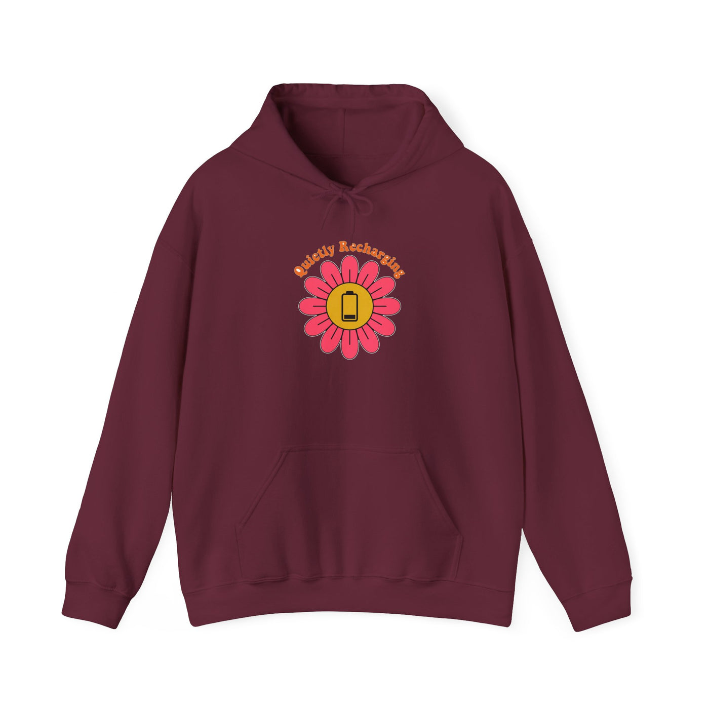 Recharging My Spark Retro Flower Hoodie