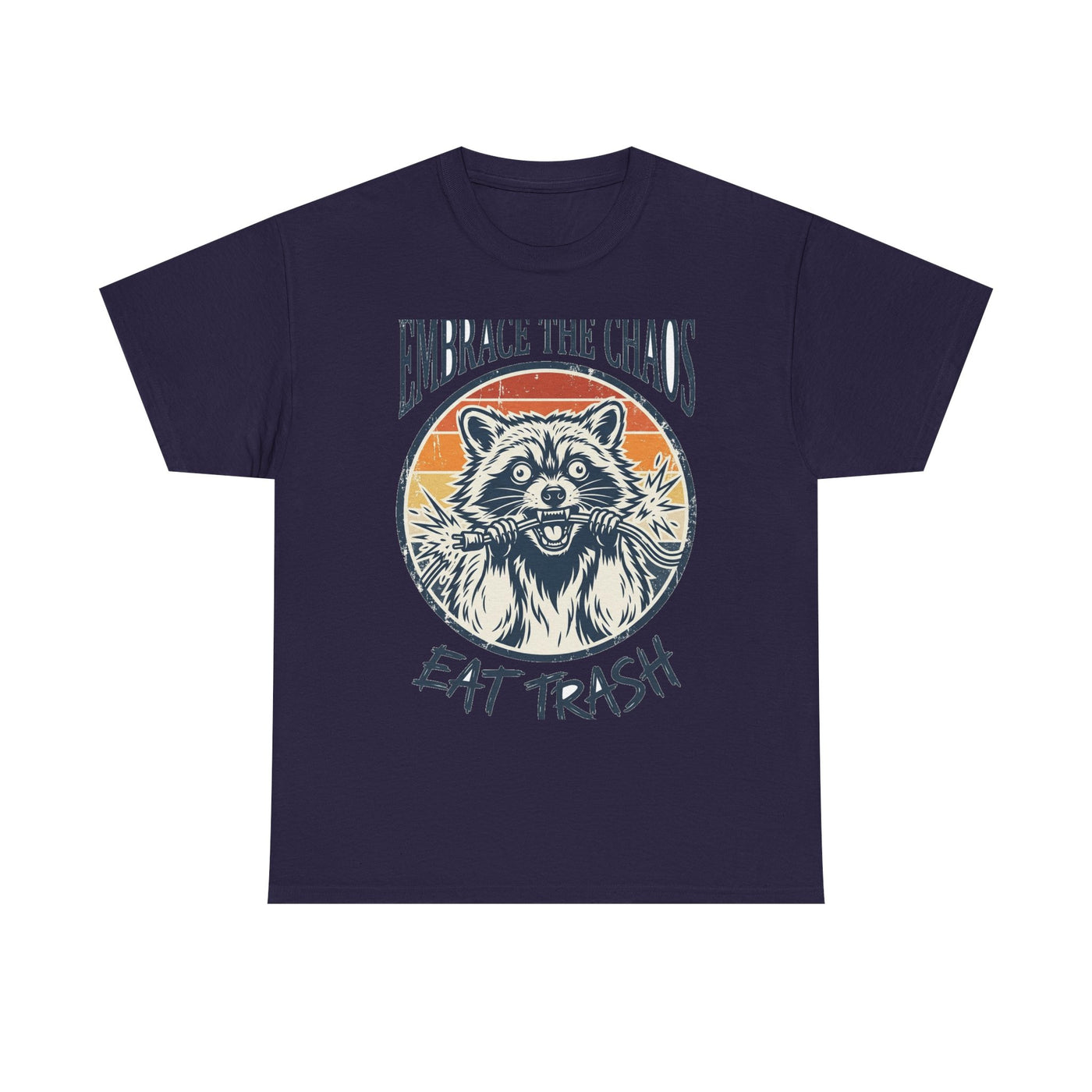 Live Fast Eat Trash Retro Raccoon Tee