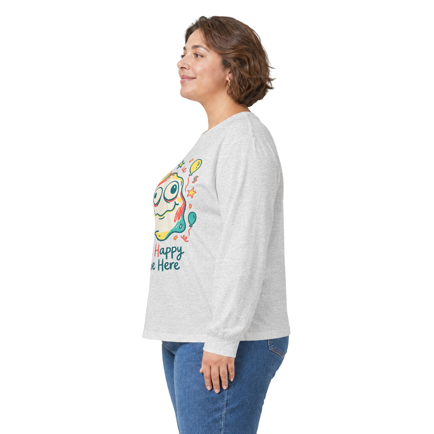 Wobbly Party Blob Just Happy To Be Here Long Sleeve
