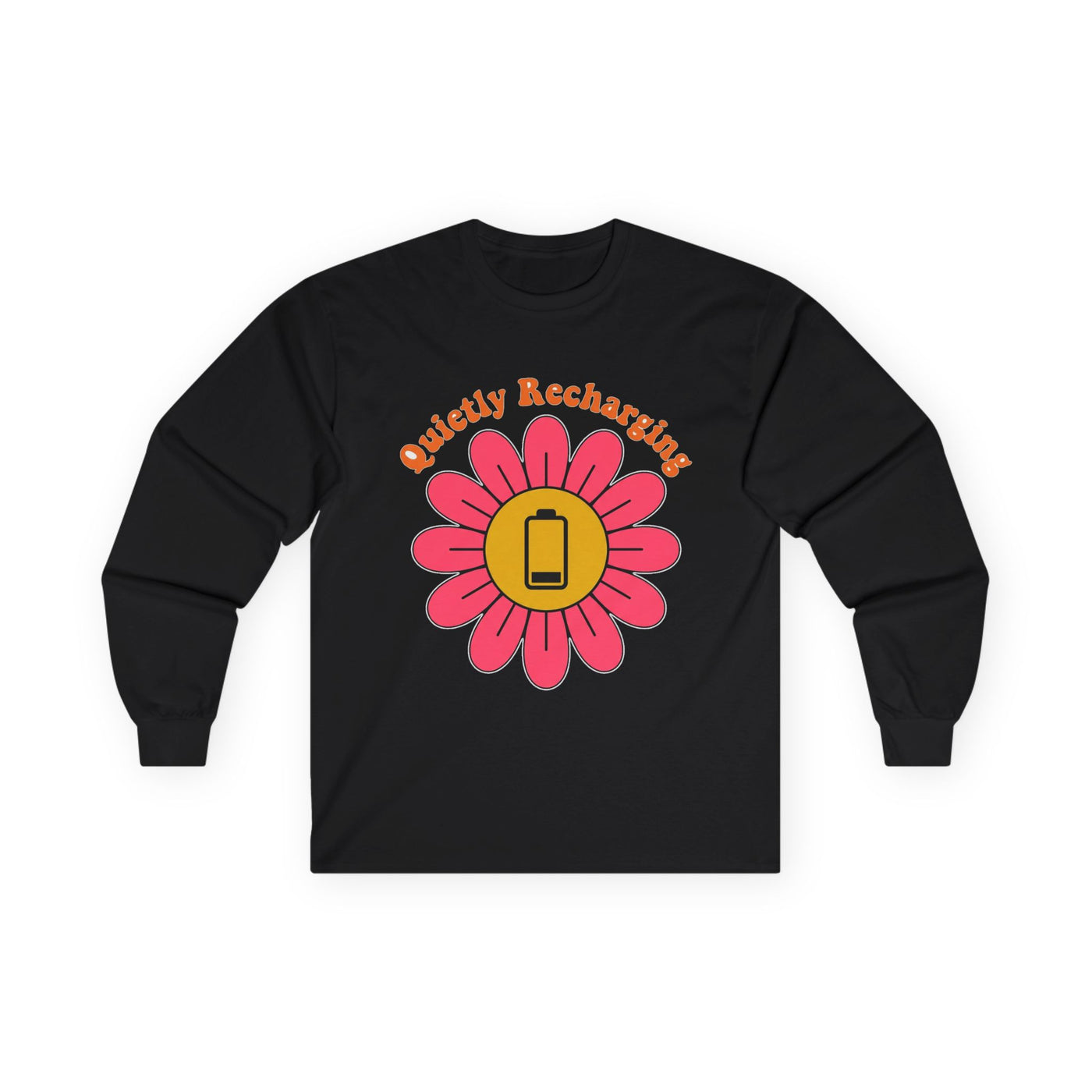Recharging My Spark Retro Flower Long Sleeve