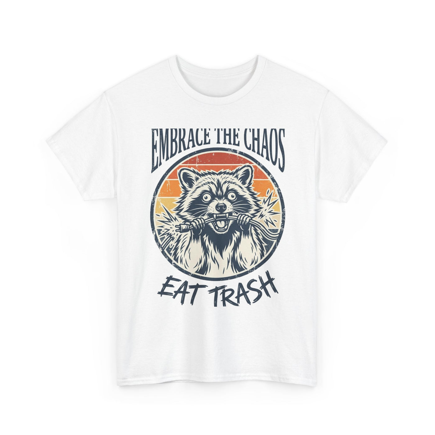 Live Fast Eat Trash Retro Raccoon Tee