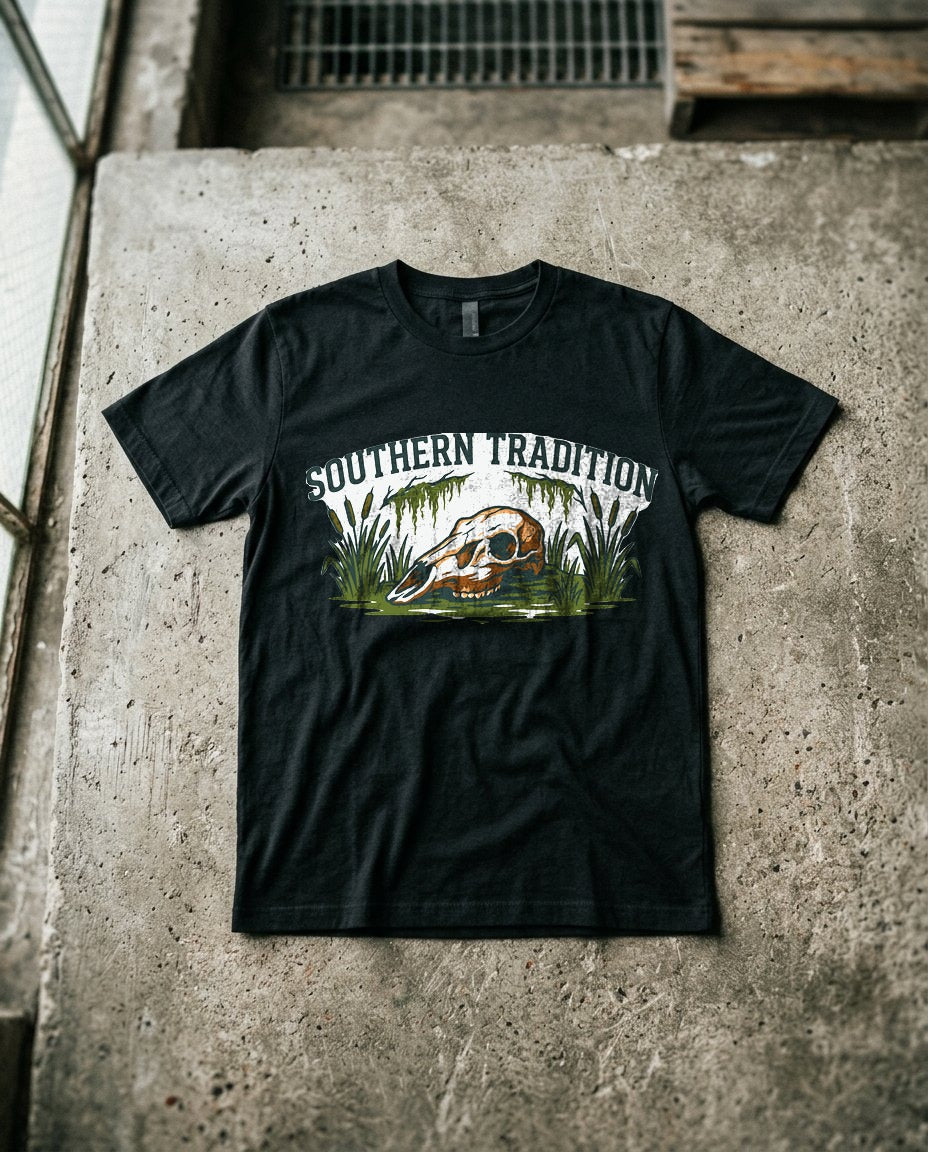 Vintage Southern Outdoors Deer Skull — lifestyle photo