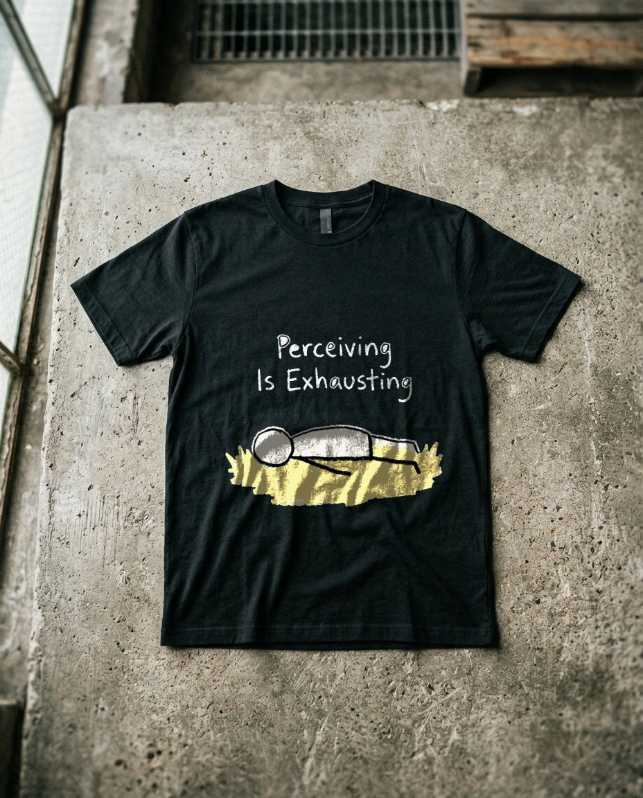 Perceiving Is Exhausting Stick Figure — lifestyle photo