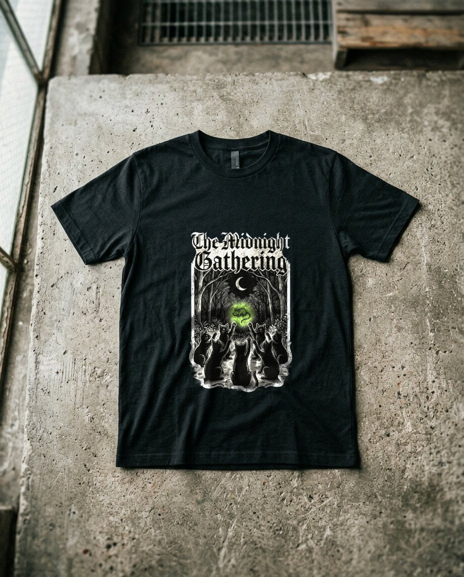 Midnight Coven Catnip Ritual Tee — lifestyle photo