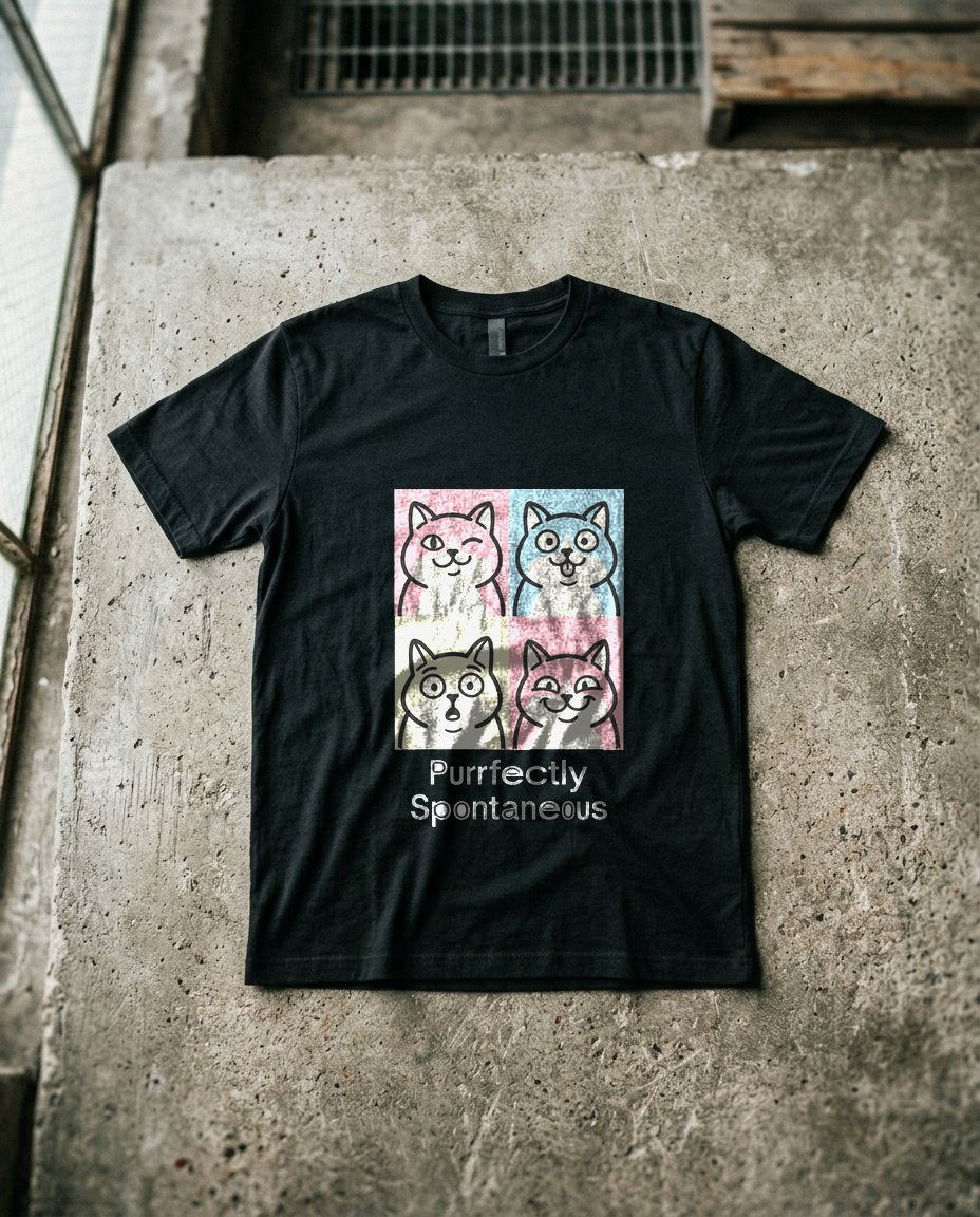 Pastel Pop Art Kitten Grid — lifestyle photo