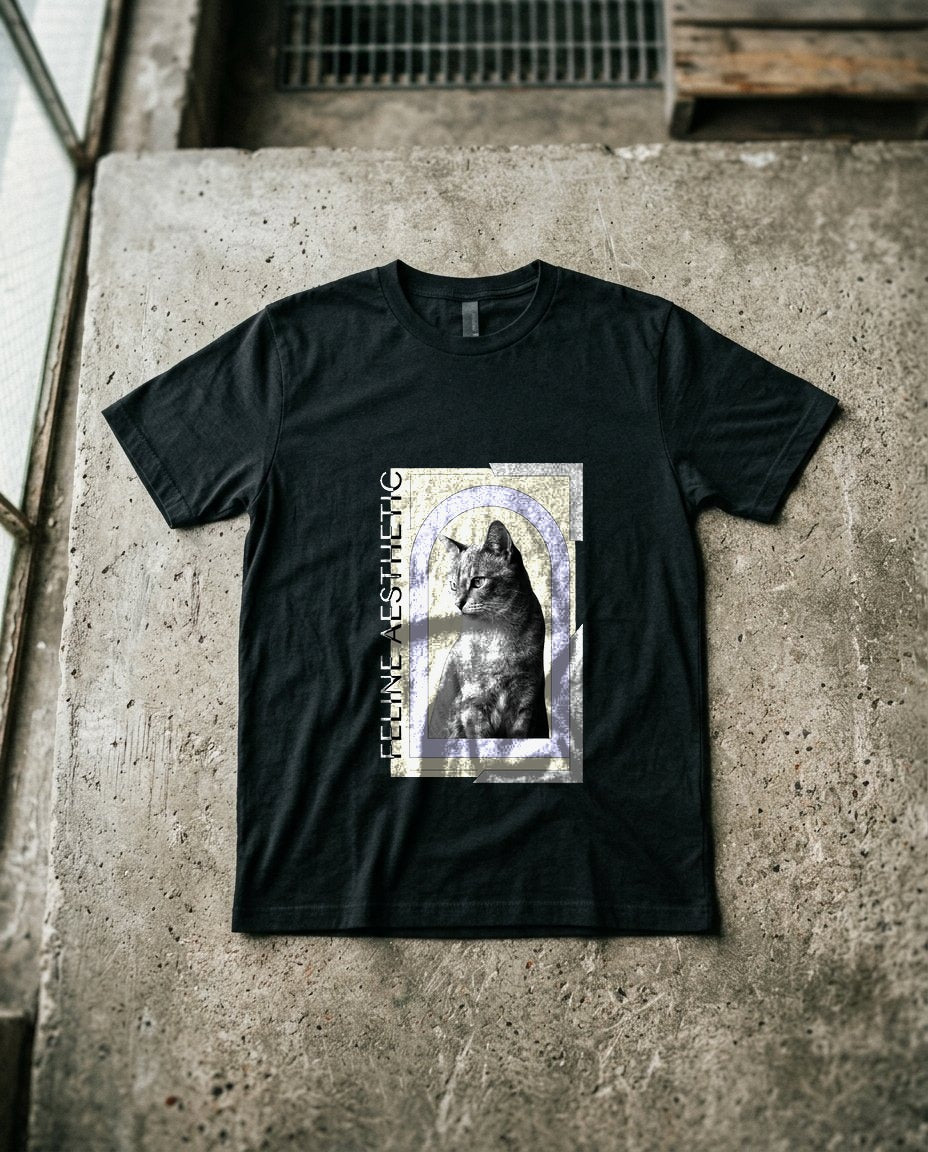 Editorial Feline Chic Portrait — lifestyle photo