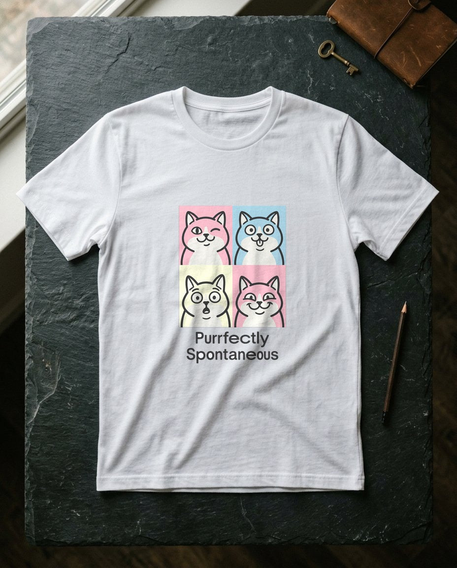 Pastel Pop Art Kitten Grid — lifestyle photo