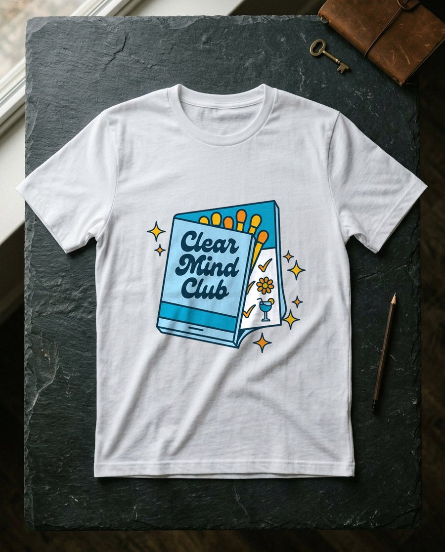 Clear Mind Club Retro Matchbook — lifestyle photo