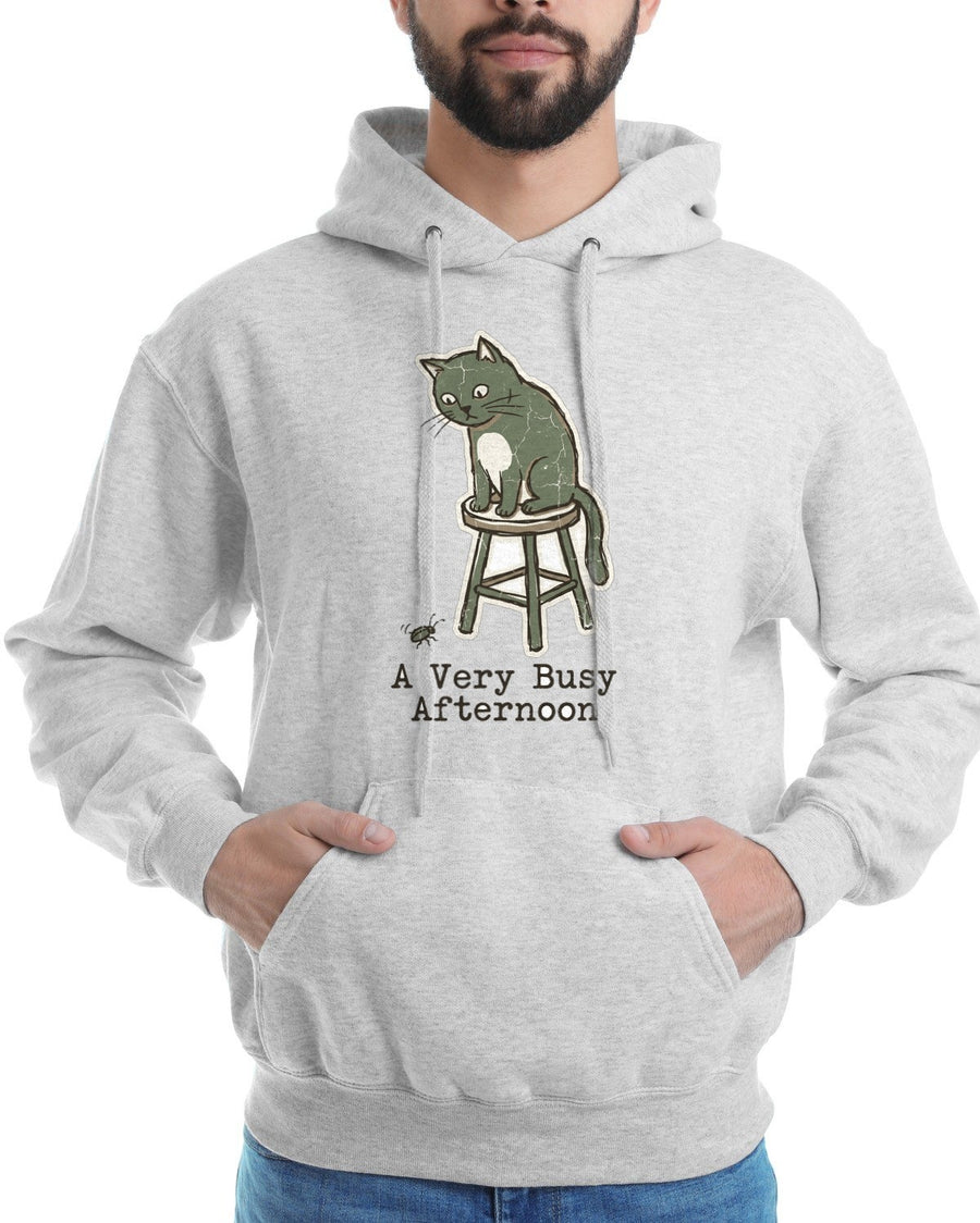 A Very Busy Afternoon Naive Cat Tee — lifestyle photo
