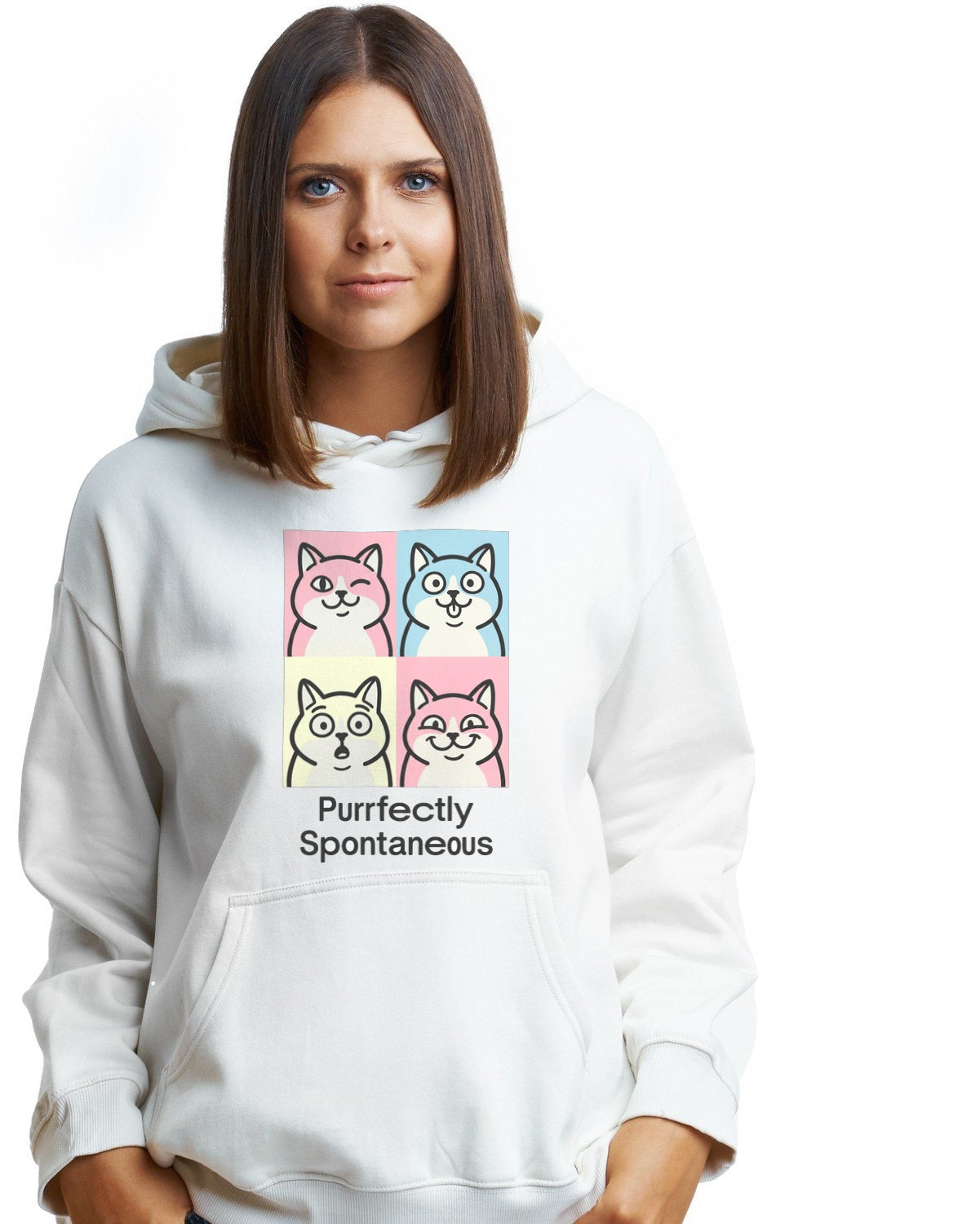 Pastel Pop Art Kitten Grid — lifestyle photo