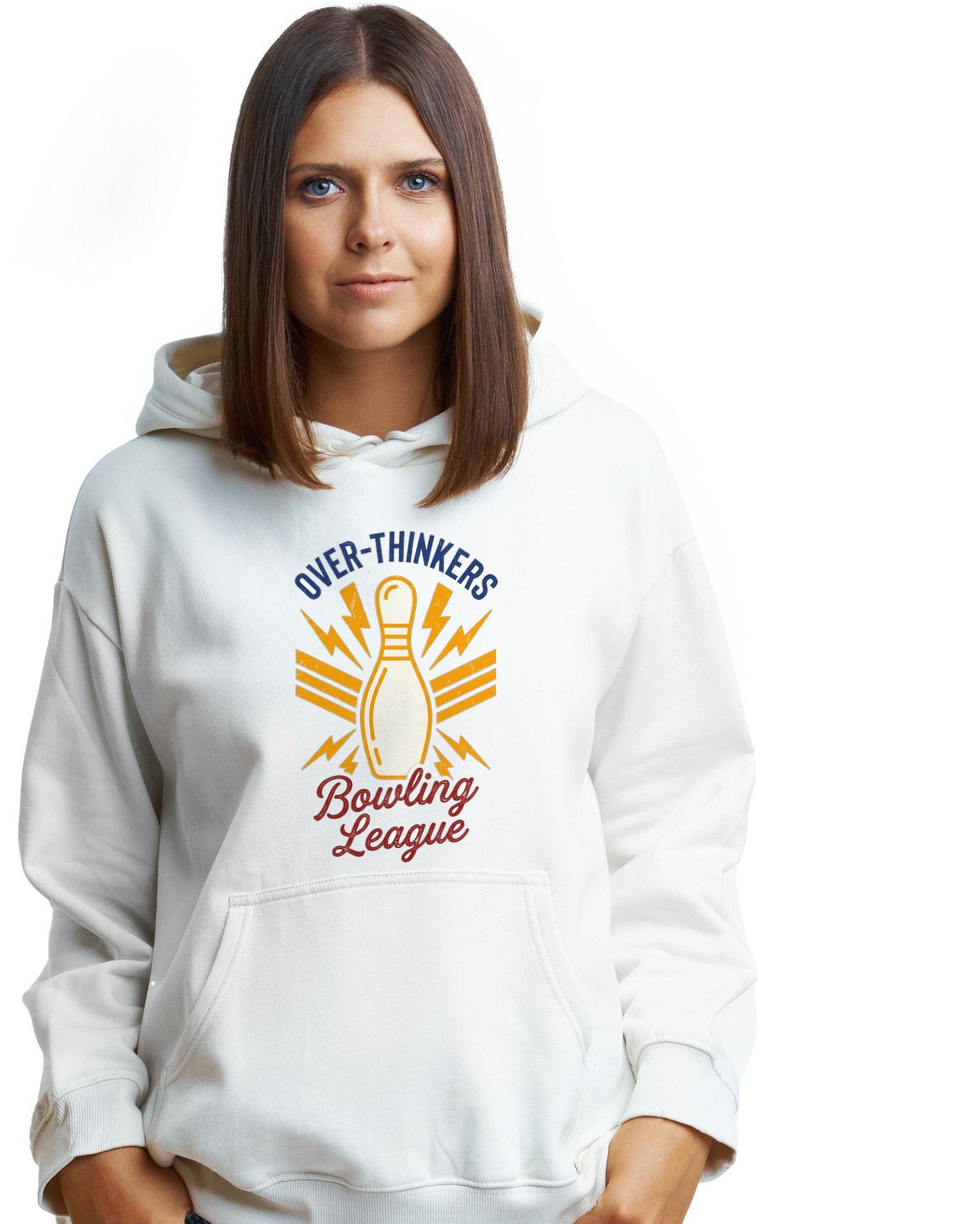 Anxiety Alley Retro Bowling Crest — lifestyle photo