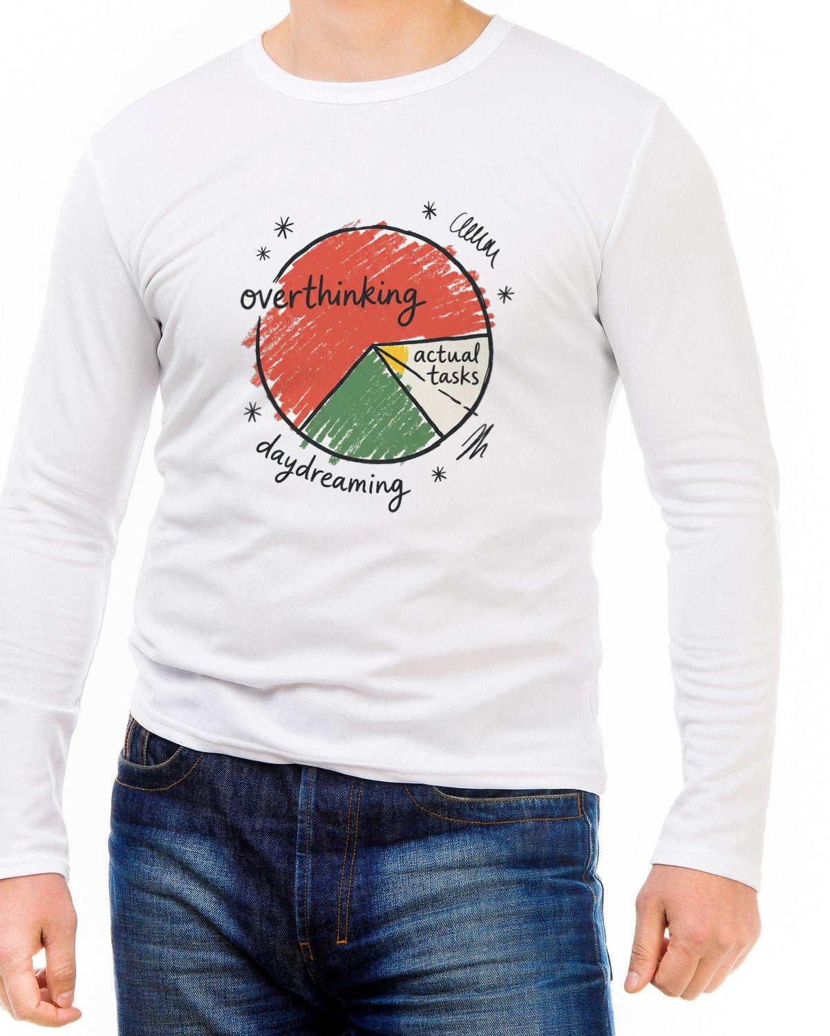 Wobbly Pie Chart Of Priorities Tee — lifestyle photo