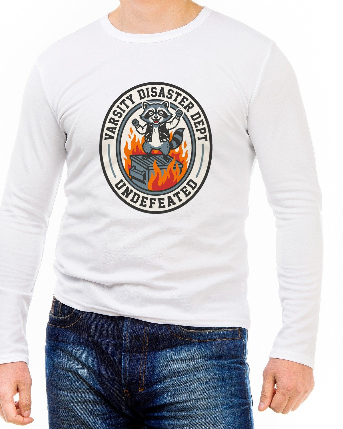 Varsity Disaster Dept Mascot Badge — lifestyle photo
