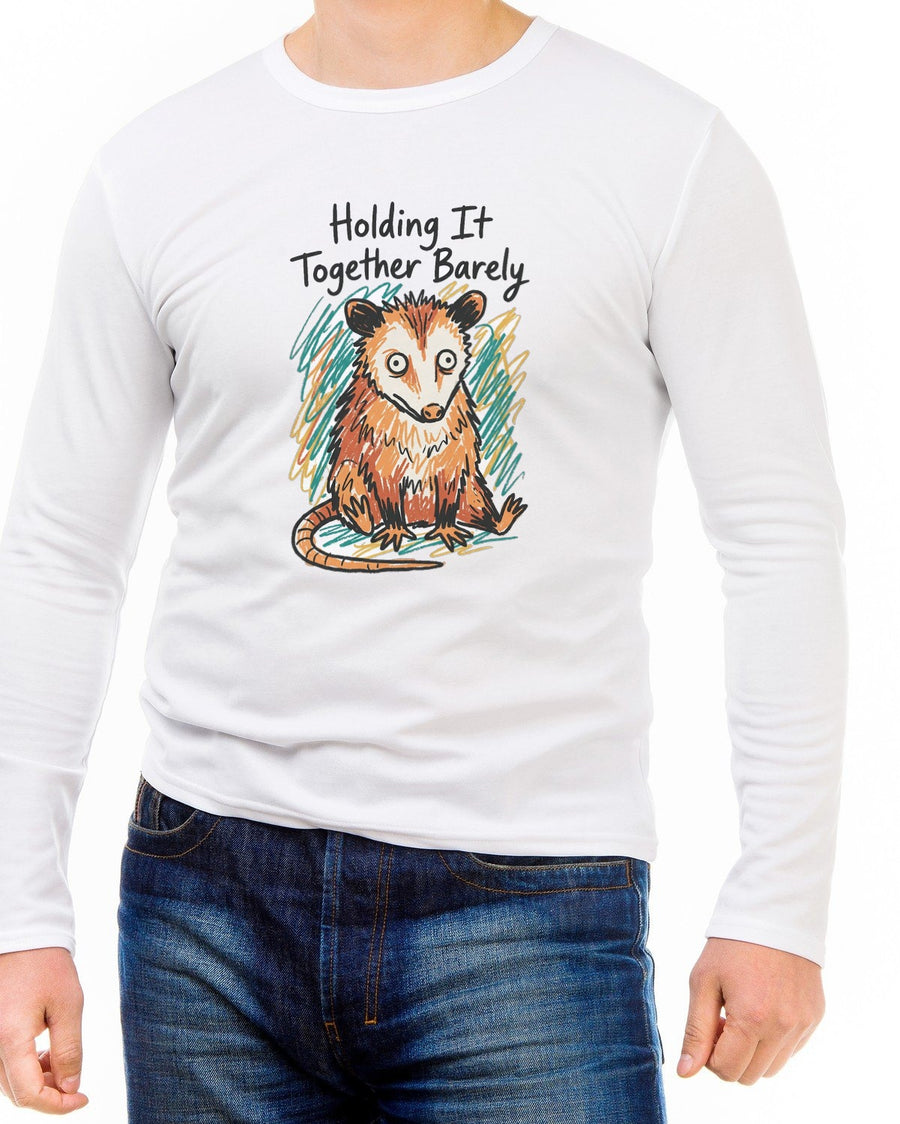Holding It Together Crayon Opossum — lifestyle photo