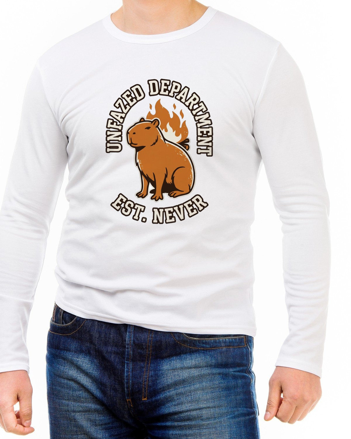 Unfazed Department Capybara Mascot — lifestyle photo