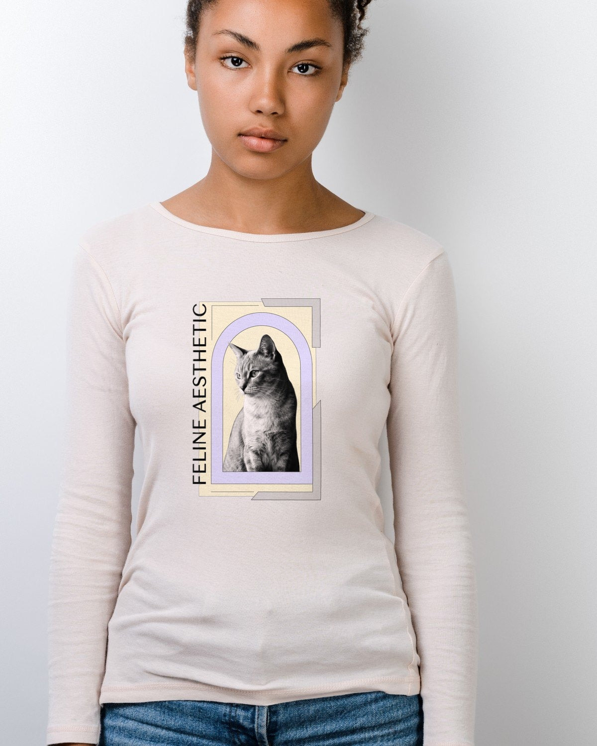 Editorial Feline Chic Portrait — lifestyle photo