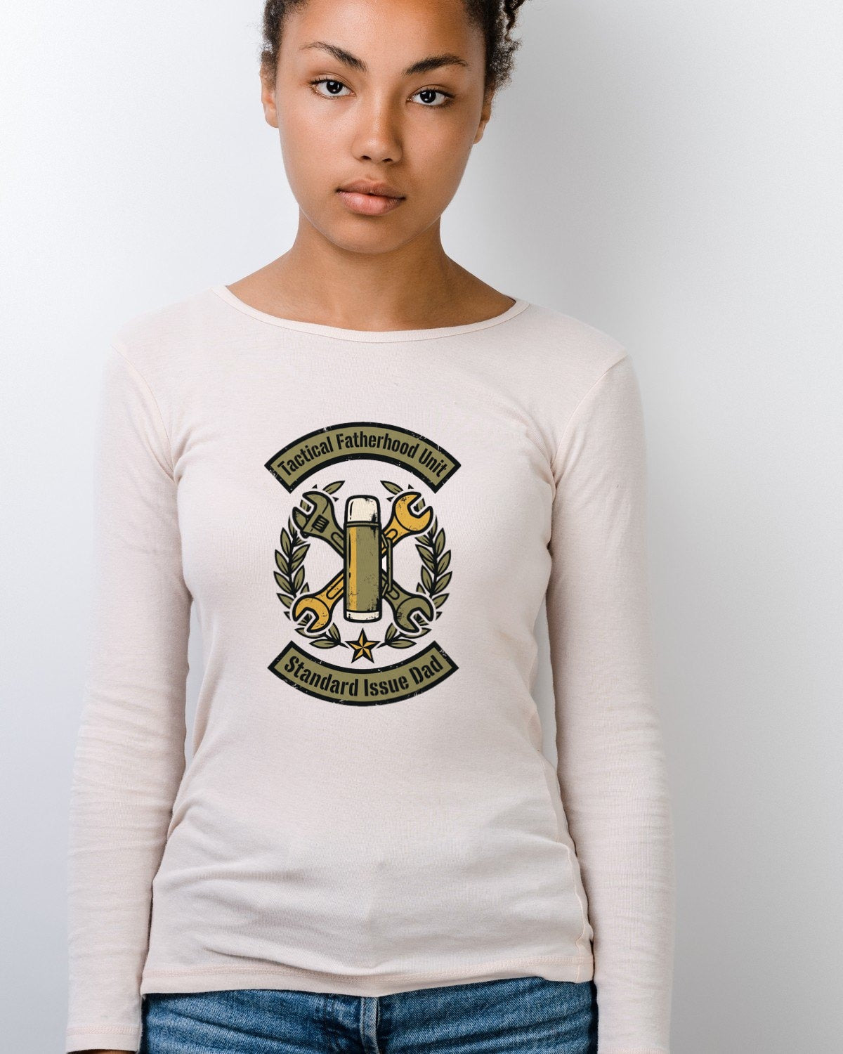 Tactical Fatherhood Unit Vintage Insignia — lifestyle photo
