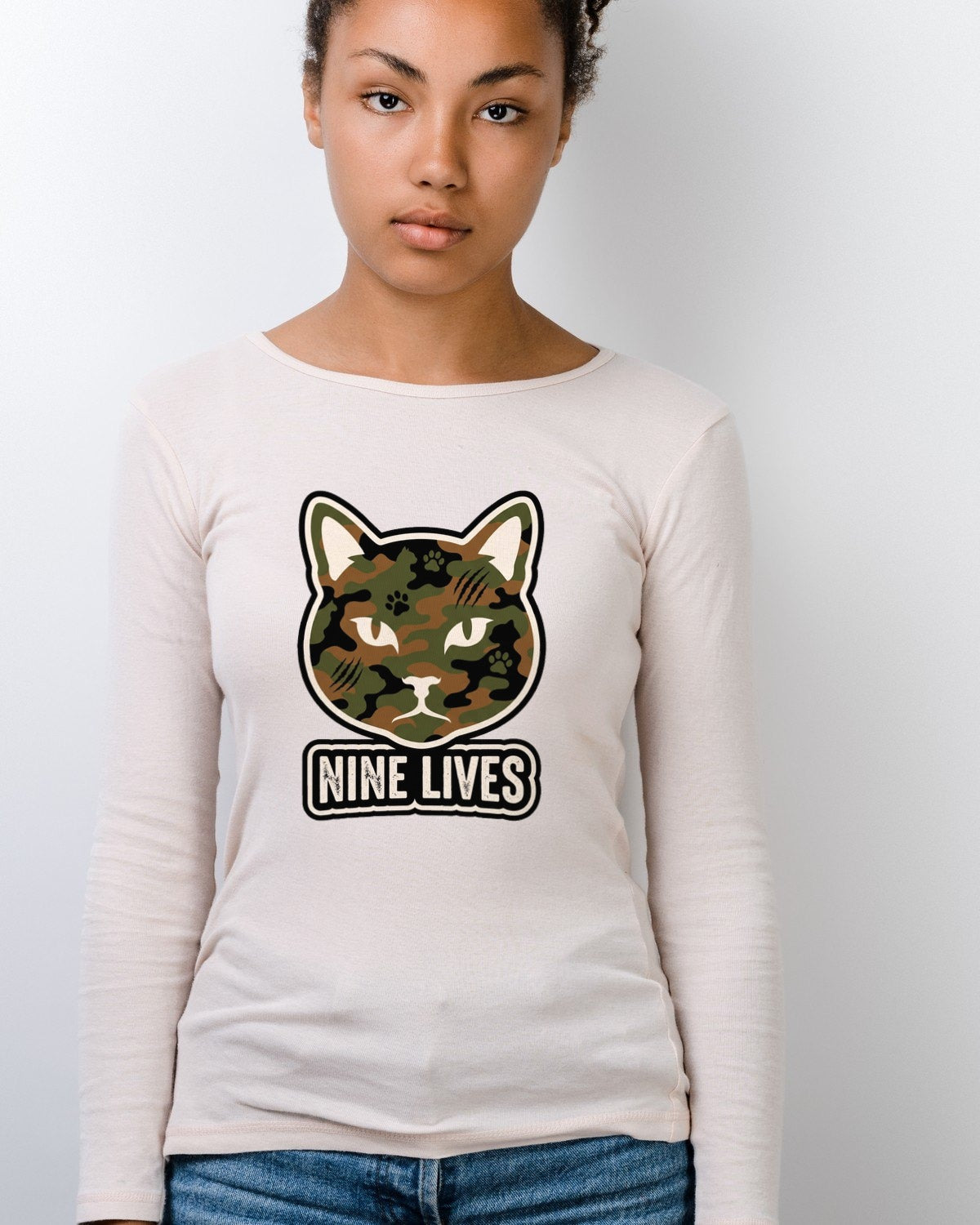 Camo Feline Streetwear Silhouette — lifestyle photo
