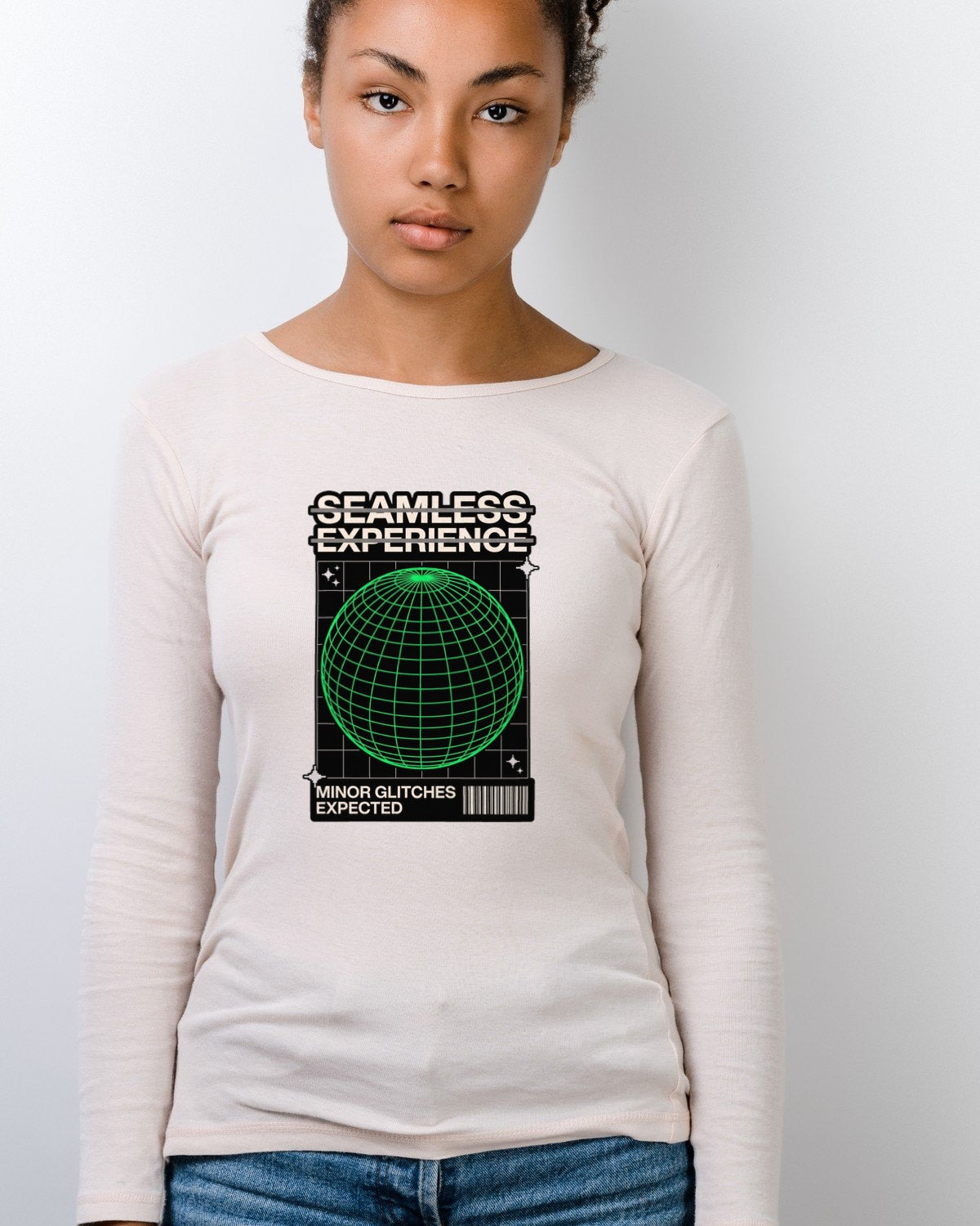 Glitch Expected Wireframe Sphere — lifestyle photo