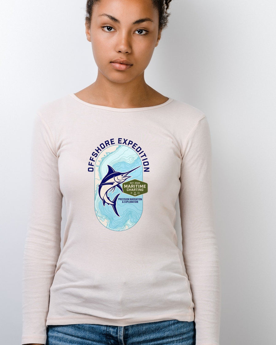 Coastal Bathymetry Marlin Badge — lifestyle photo