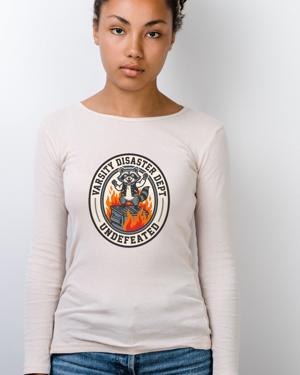 Varsity Disaster Dept Mascot Badge — lifestyle photo