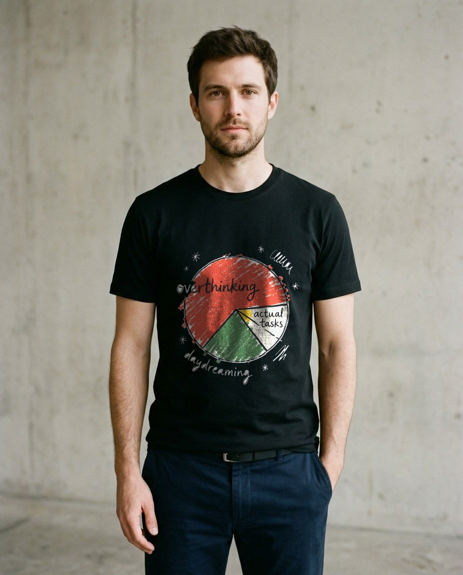 Wobbly Pie Chart Of Priorities Tee — lifestyle photo