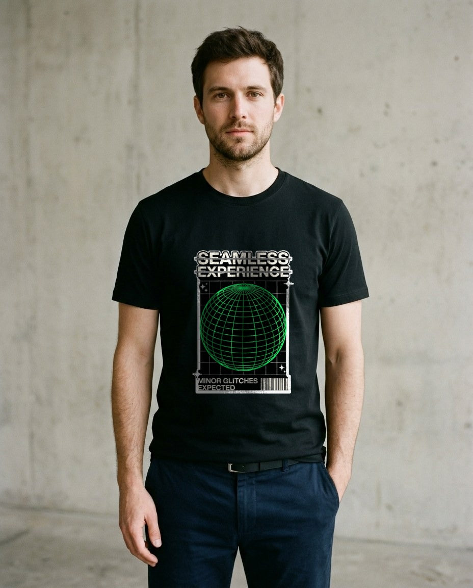 Glitch Expected Wireframe Sphere — lifestyle photo