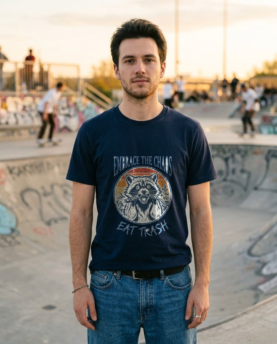Feral & Free Retro Trash Panda — lifestyle photo