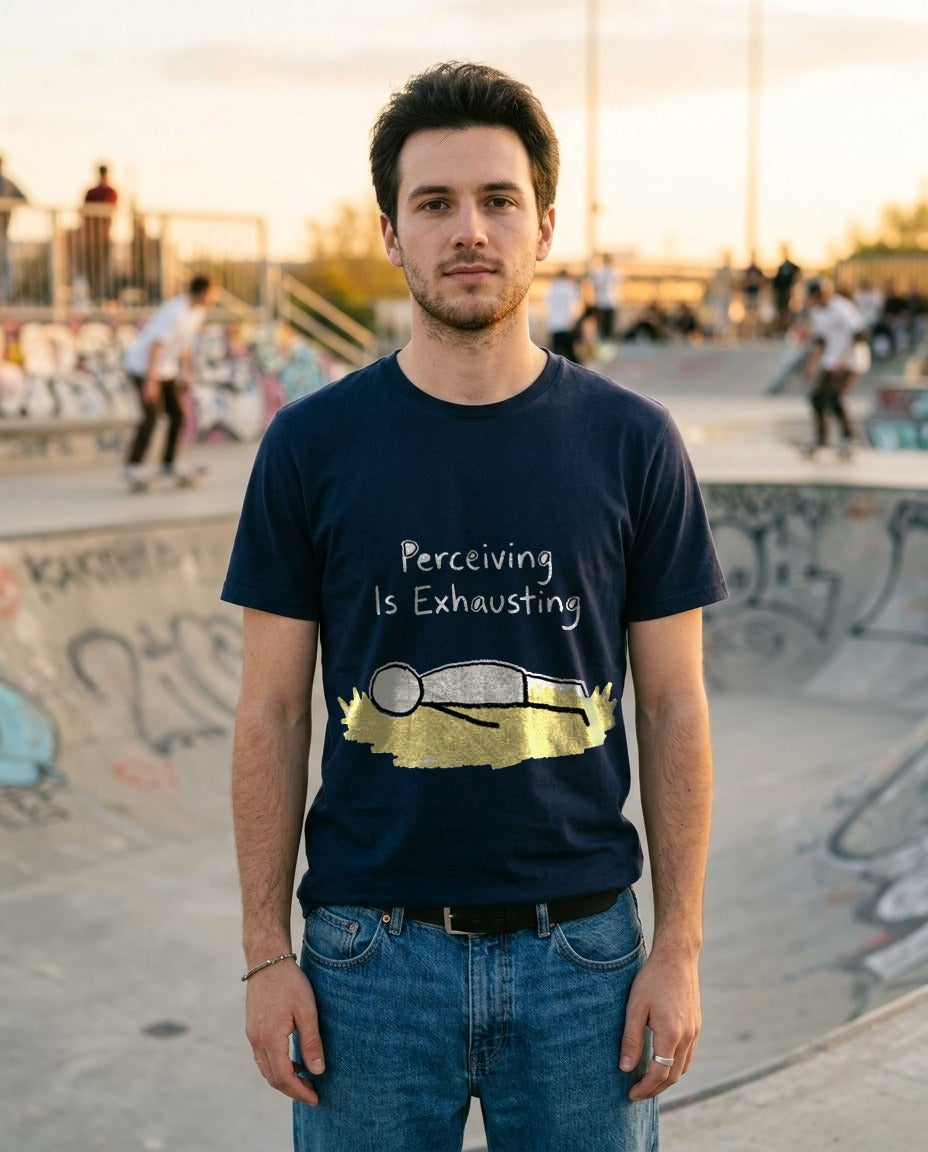 Perceiving Is Exhausting Stick Figure — lifestyle photo