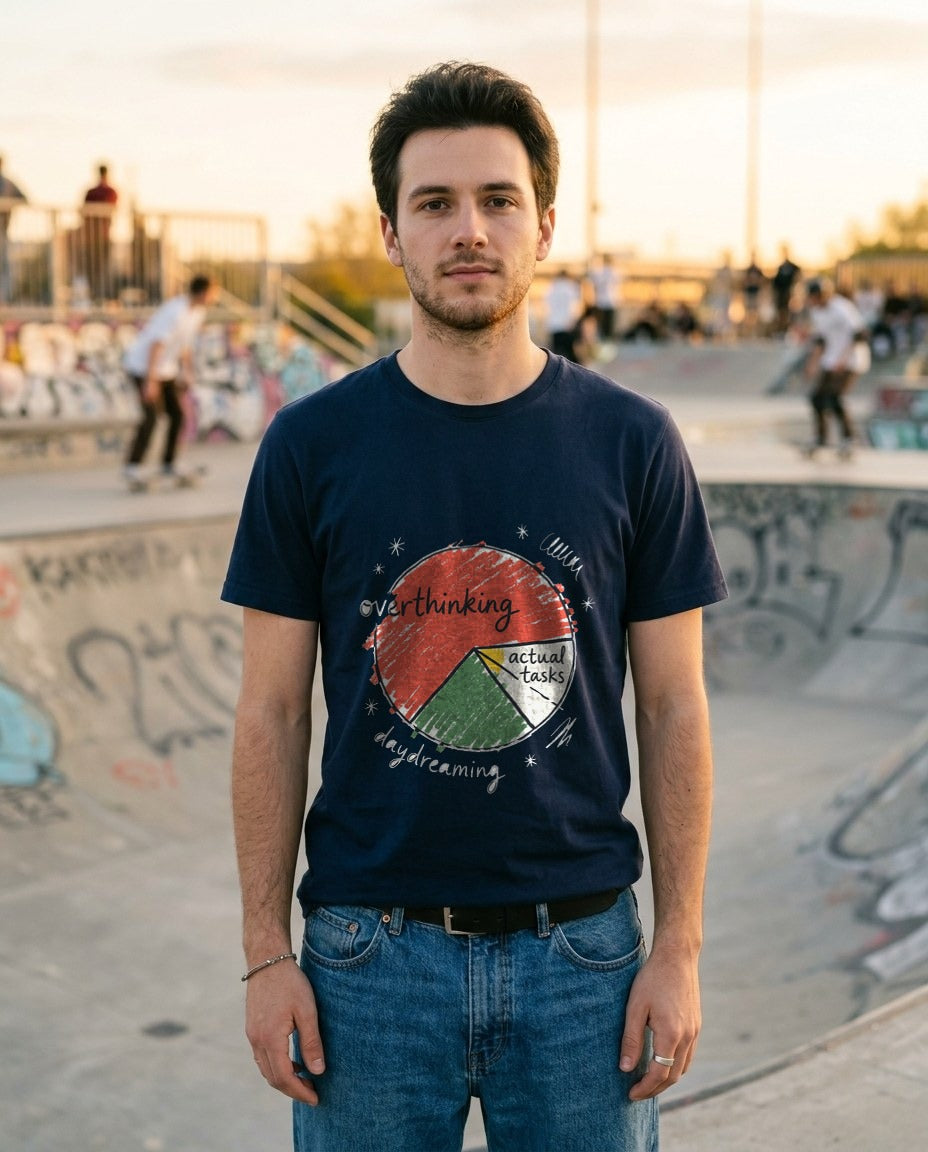 Wobbly Pie Chart Of Priorities Tee — lifestyle photo