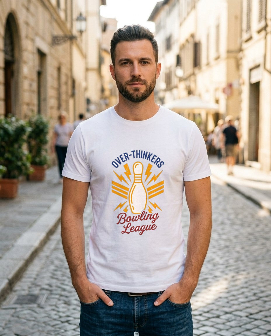 Anxiety Alley Retro Bowling Crest — lifestyle photo