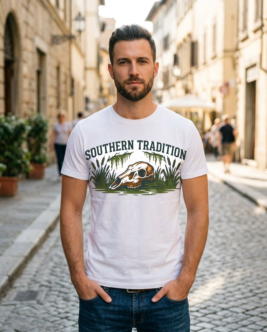 Vintage Southern Outdoors Deer Skull — lifestyle photo
