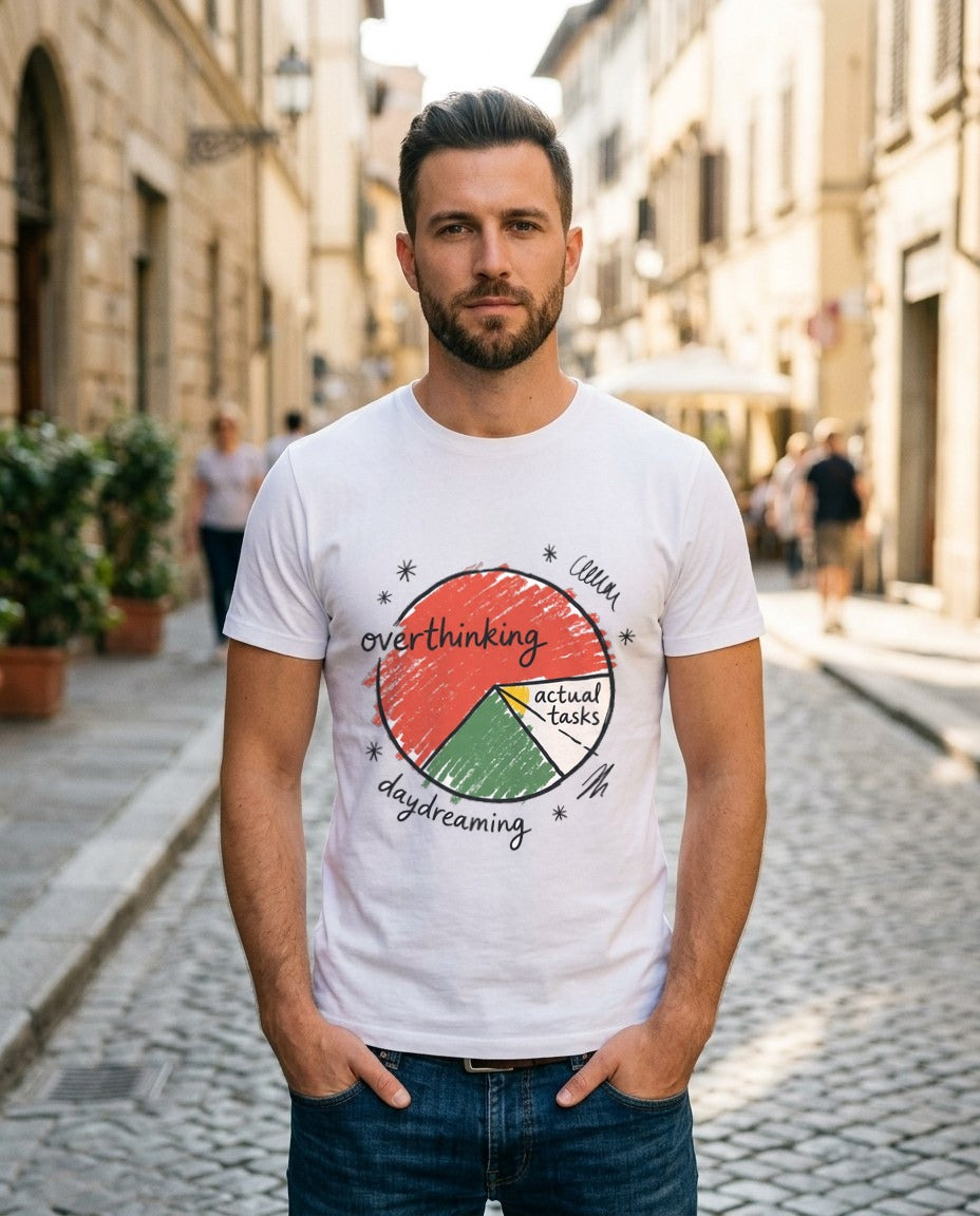 Wobbly Pie Chart Of Priorities Tee — lifestyle photo
