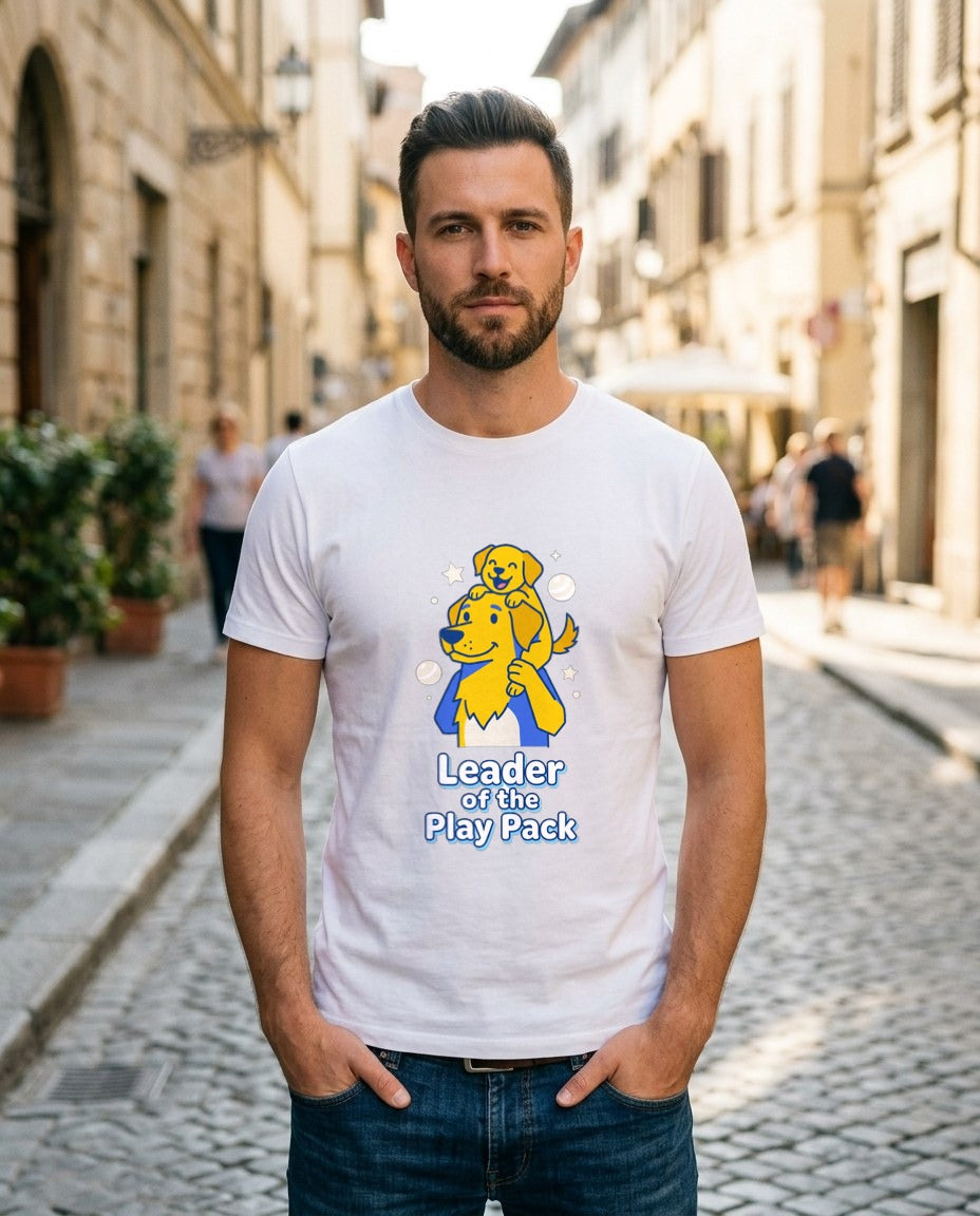 Leader of the Play Pack Cartoon Tee — lifestyle photo