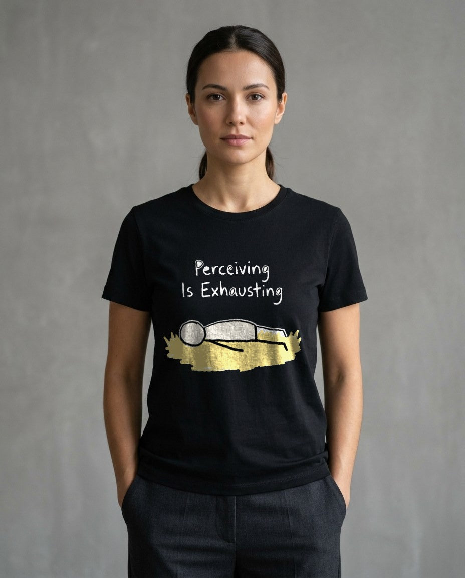 Perceiving Is Exhausting Stick Figure — lifestyle photo