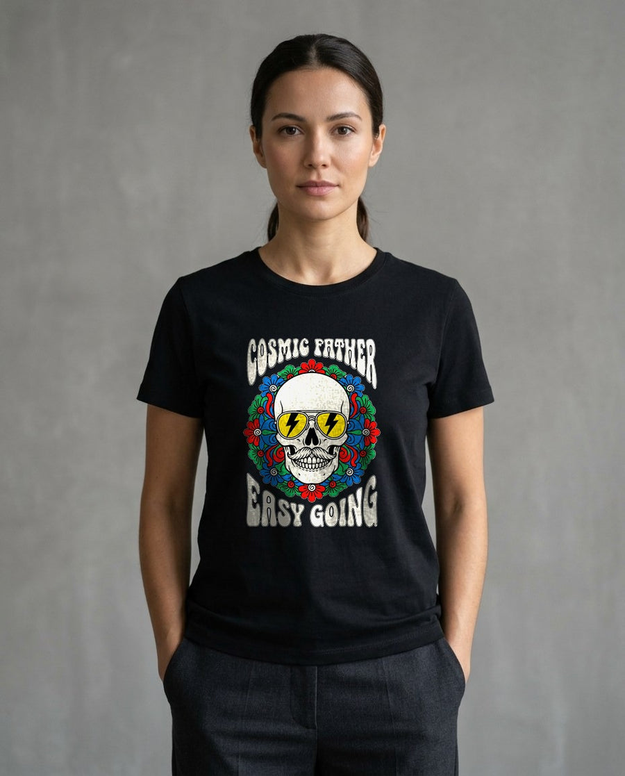Cosmic Father Psychedelic Skull — lifestyle photo