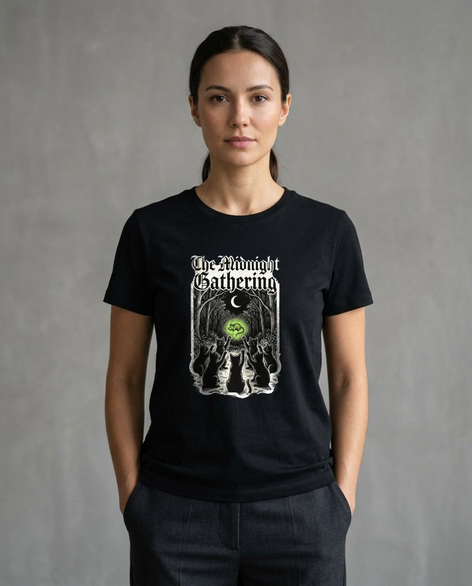 Midnight Coven Catnip Ritual Tee — lifestyle photo
