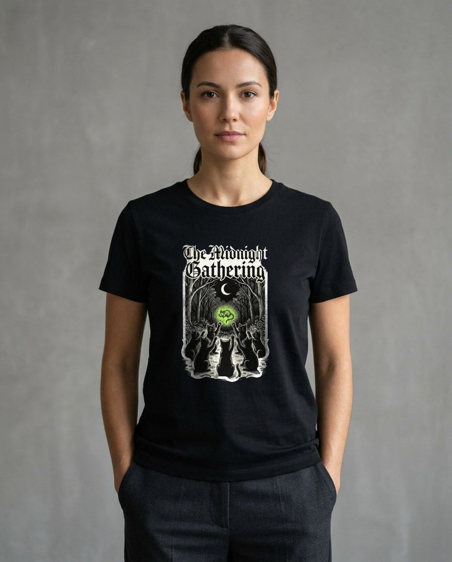 Midnight Coven Catnip Ritual Tee — lifestyle photo