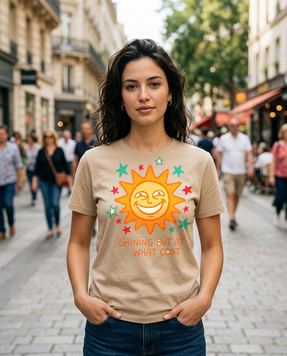 Shining But At What Cost Sun Doodle — lifestyle photo