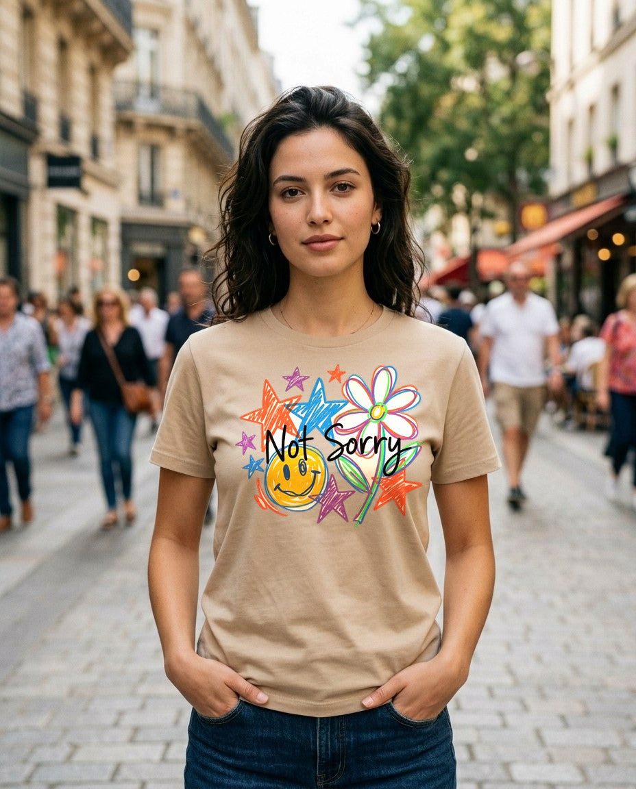 Scribble Your Own Rules Doodle Tee — lifestyle photo