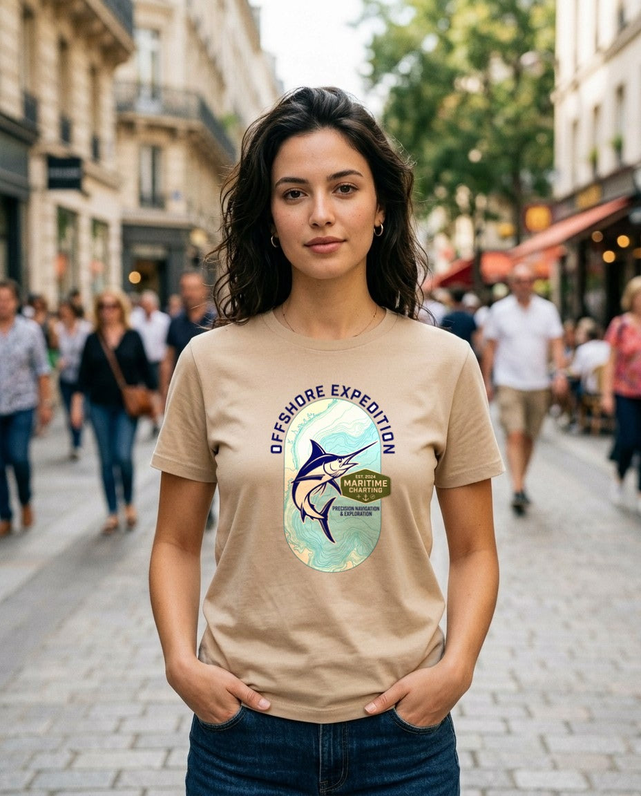 Coastal Bathymetry Marlin Badge — lifestyle photo