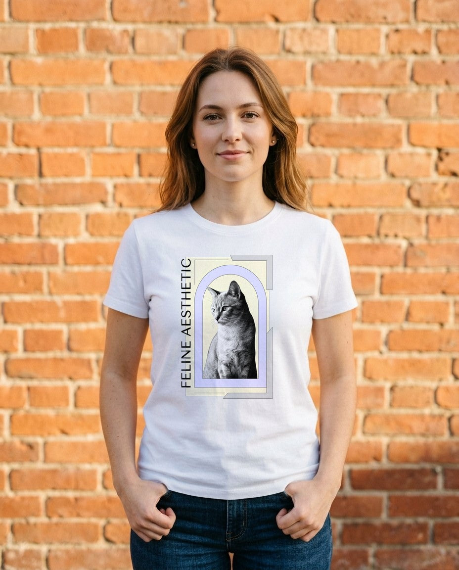 Editorial Feline Chic Portrait — lifestyle photo