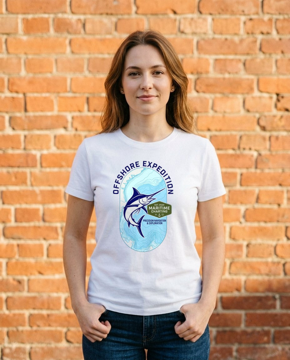 Coastal Bathymetry Marlin Badge — lifestyle photo