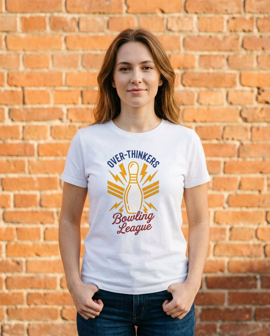 Anxiety Alley Retro Bowling Crest — lifestyle photo