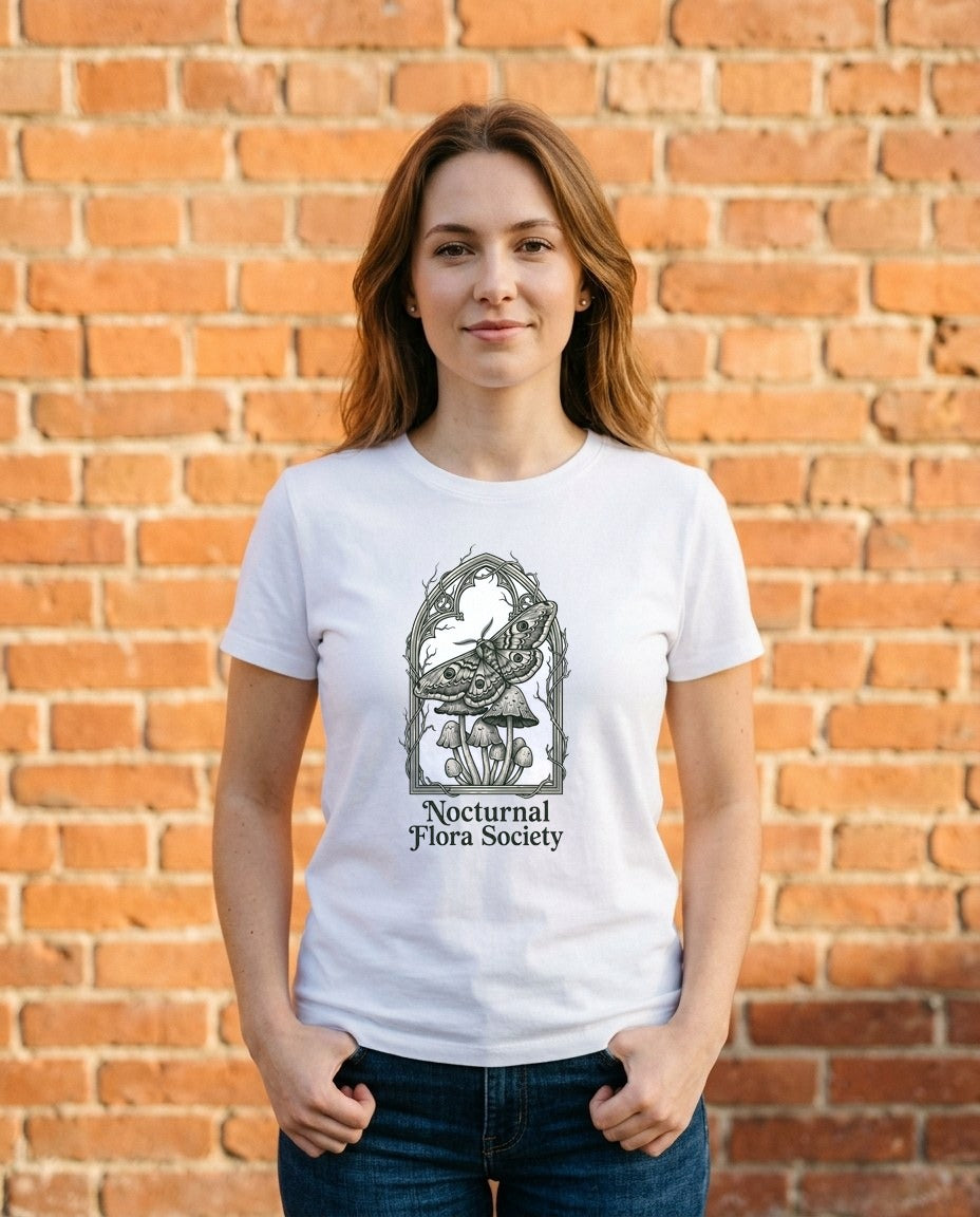 Nocturnal Flora Society Gothic Moth — lifestyle photo